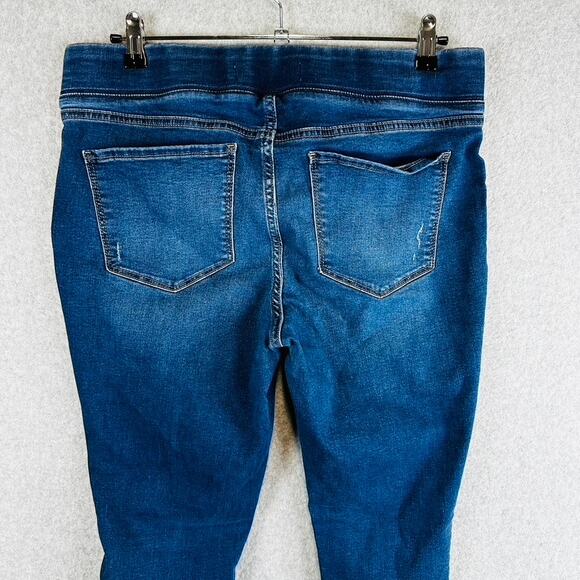 Old Navy Womans Sz 14 Rockstar Super Skinny Stretch Jeans Blue Denim Pull On - Picture 5 of 8